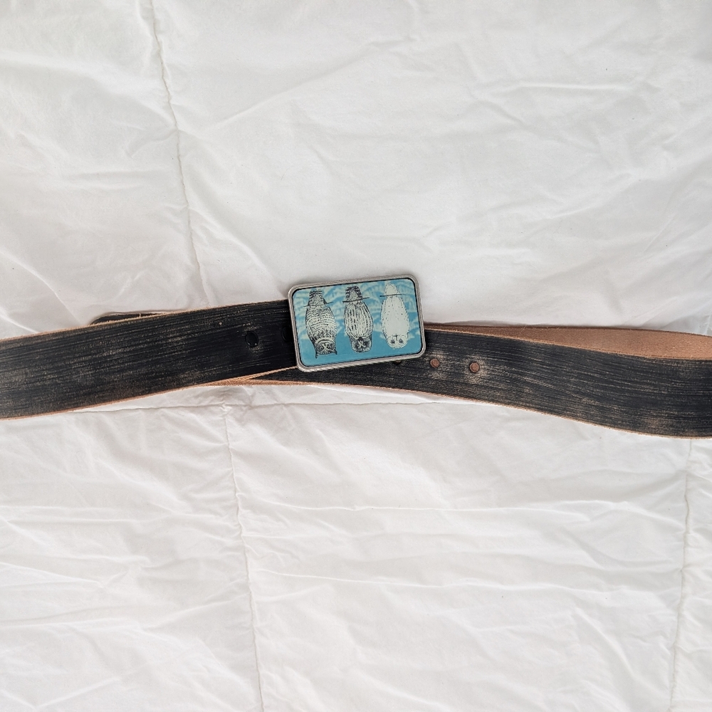Owl Design Buckle & Leather Belt - Picture 8 of 8